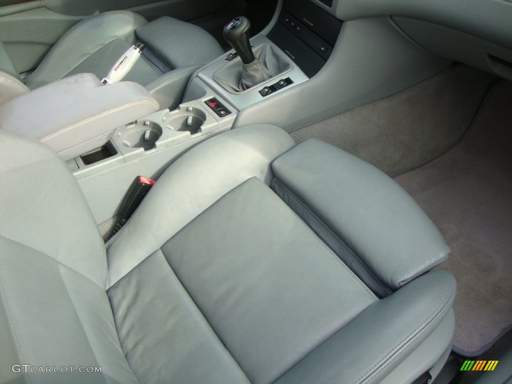 2002 3 Series 330i Coupe - Titanium Silver Metallic / Grey photo #15