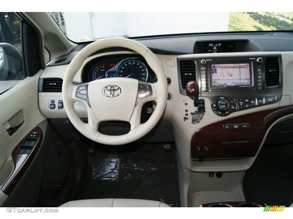 2012 Toyota Sienna XLE AWD Bisque Dashboard Photo #55743531