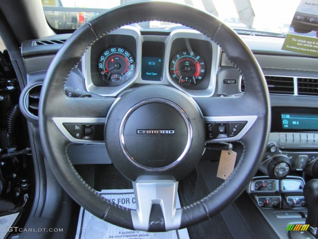 2010 Chevrolet Camaro SS/RS Coupe Black Steering Wheel Photo #55743588