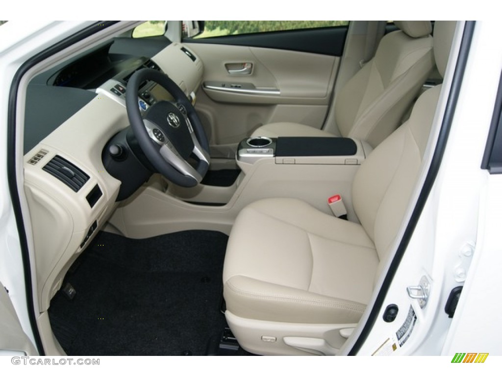 Bisque Interior 2012 Toyota Prius v Five Hybrid Photo #55743622