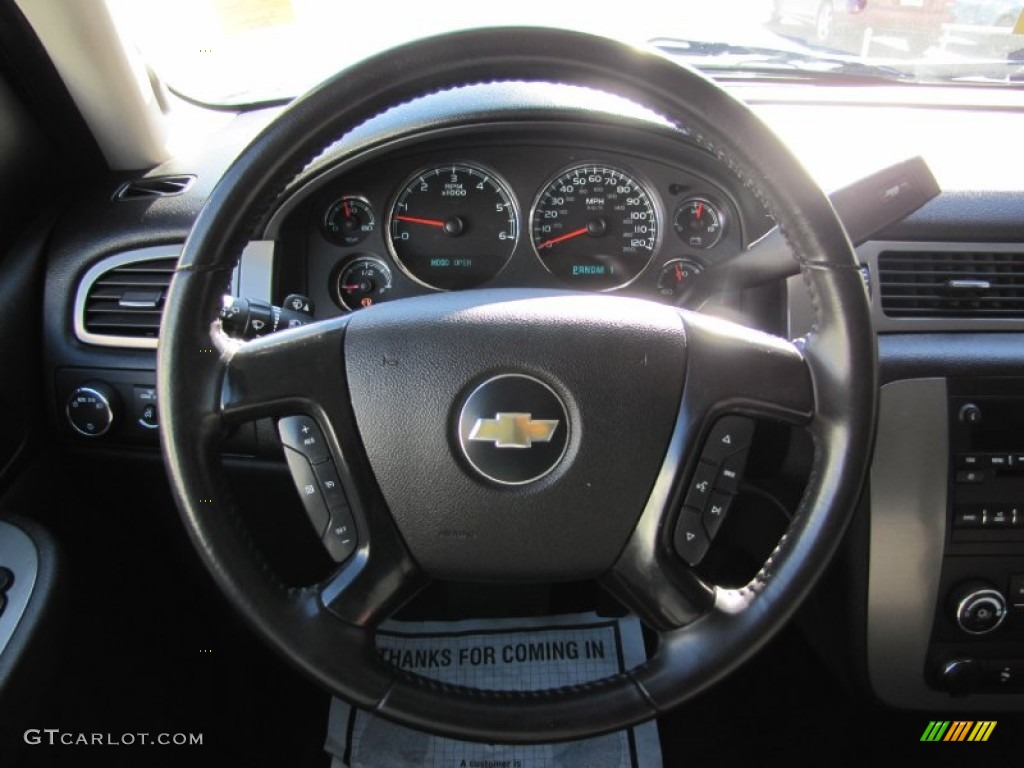 2008 Chevrolet Suburban 1500 LS 4x4 Ebony Steering Wheel Photo #55744119