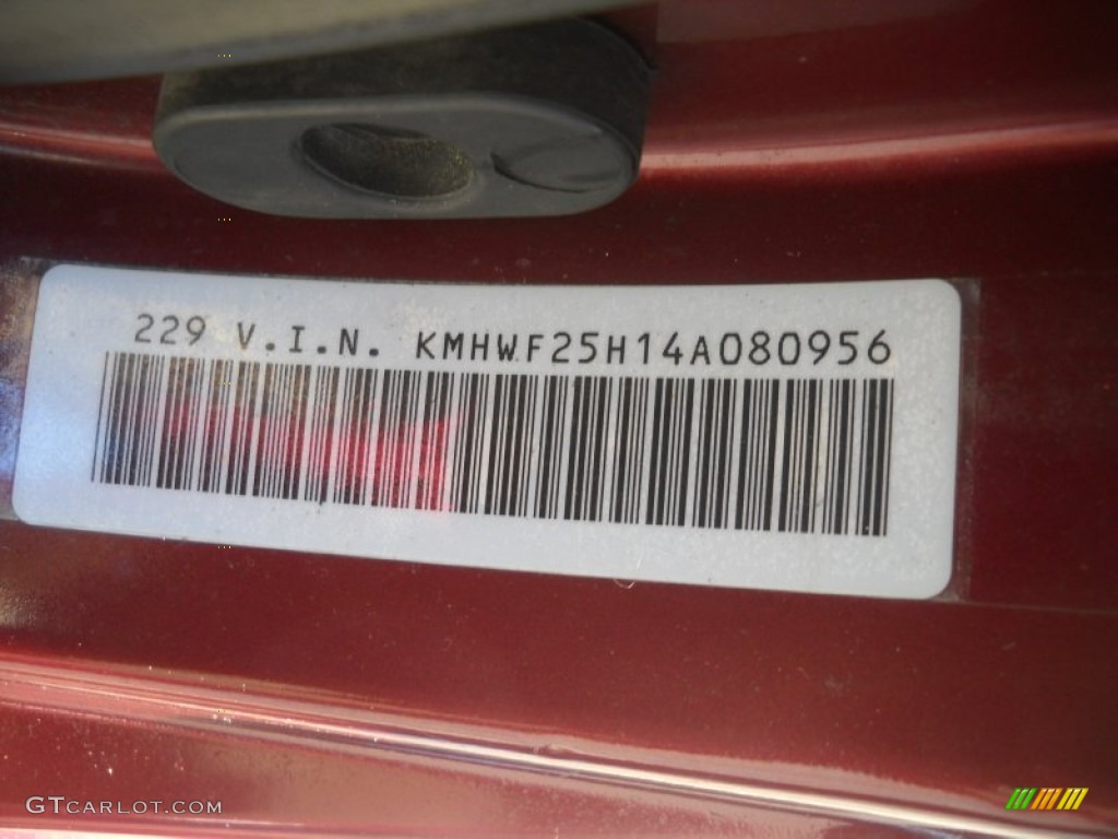 2004 Sonata V6 - Ruby Red / Beige photo #11