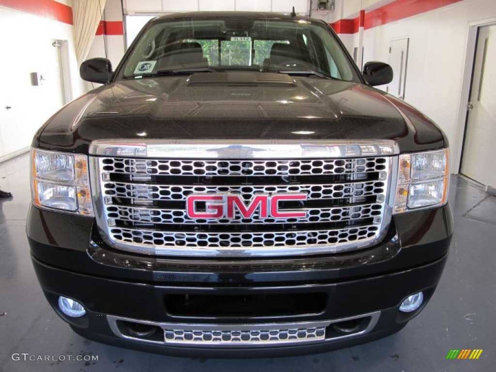 Onyx Black 2012 GMC Sierra 2500HD Denali Crew Cab 4x4 Exterior Photo #55746336