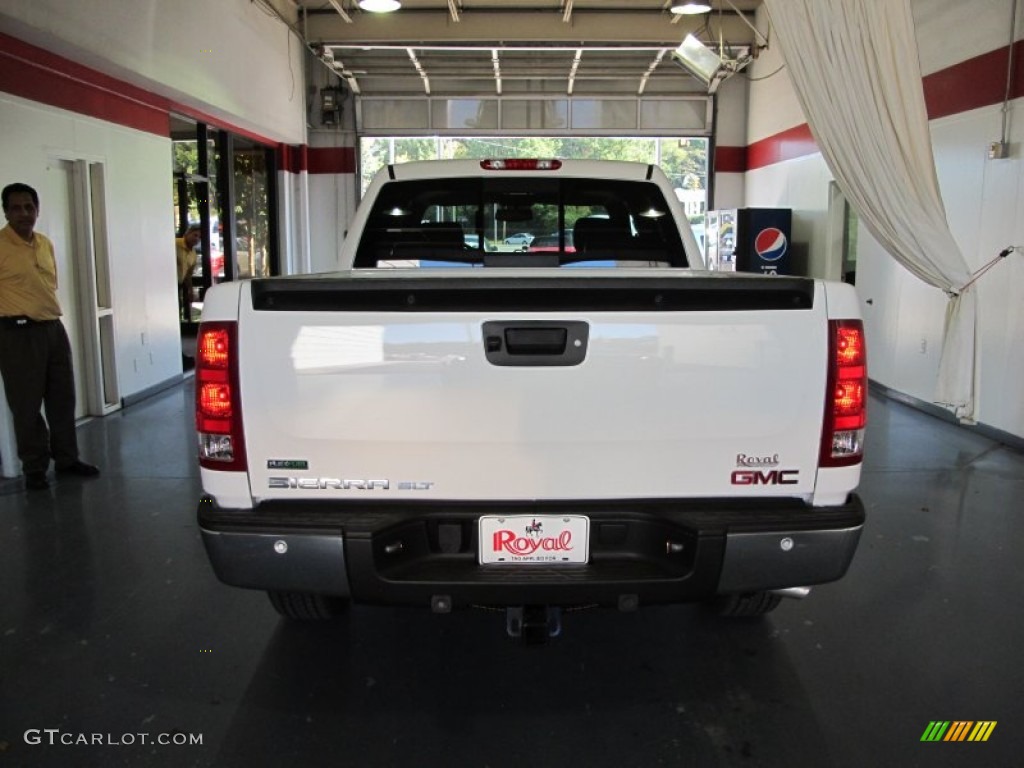 2012 Sierra 1500 SLT Crew Cab - Summit White / Dark Titanium/Light Titanium photo #3