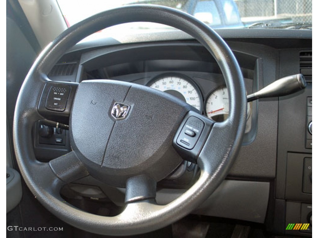 2008 Dodge Dakota SXT Crew Cab 4x4 Dark Slate Gray/Medium Slate Gray Steering Wheel Photo #55749190