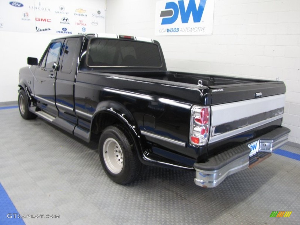 1995 F150 XLT Extended Cab - Black / Gray photo #3