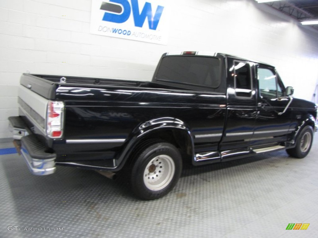 1995 F150 XLT Extended Cab - Black / Gray photo #4