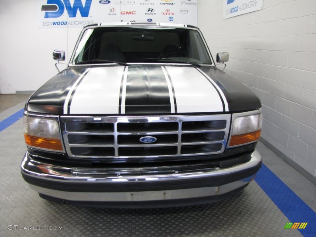 1995 F150 XLT Extended Cab - Black / Gray photo #6
