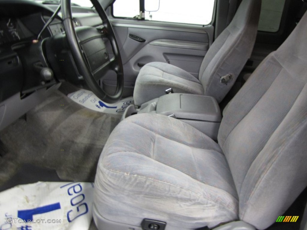 Gray Interior 1995 Ford F150 XLT Extended Cab Photo #55749993
