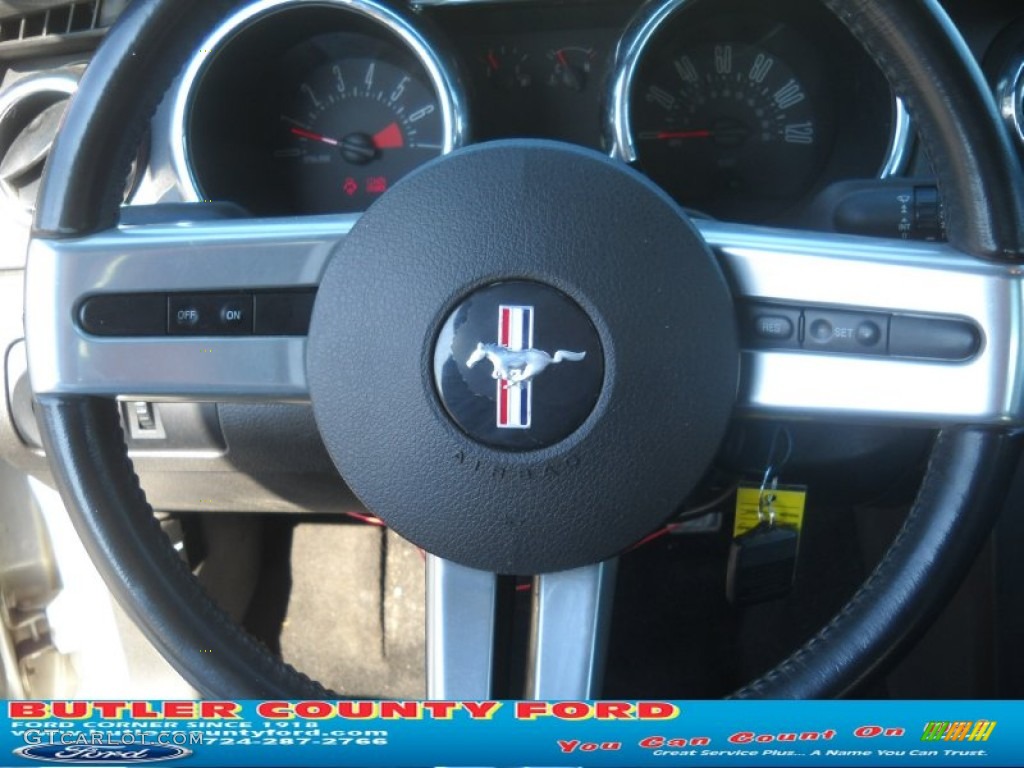 2007 Mustang V6 Deluxe Coupe - Satin Silver Metallic / Dark Charcoal photo #24