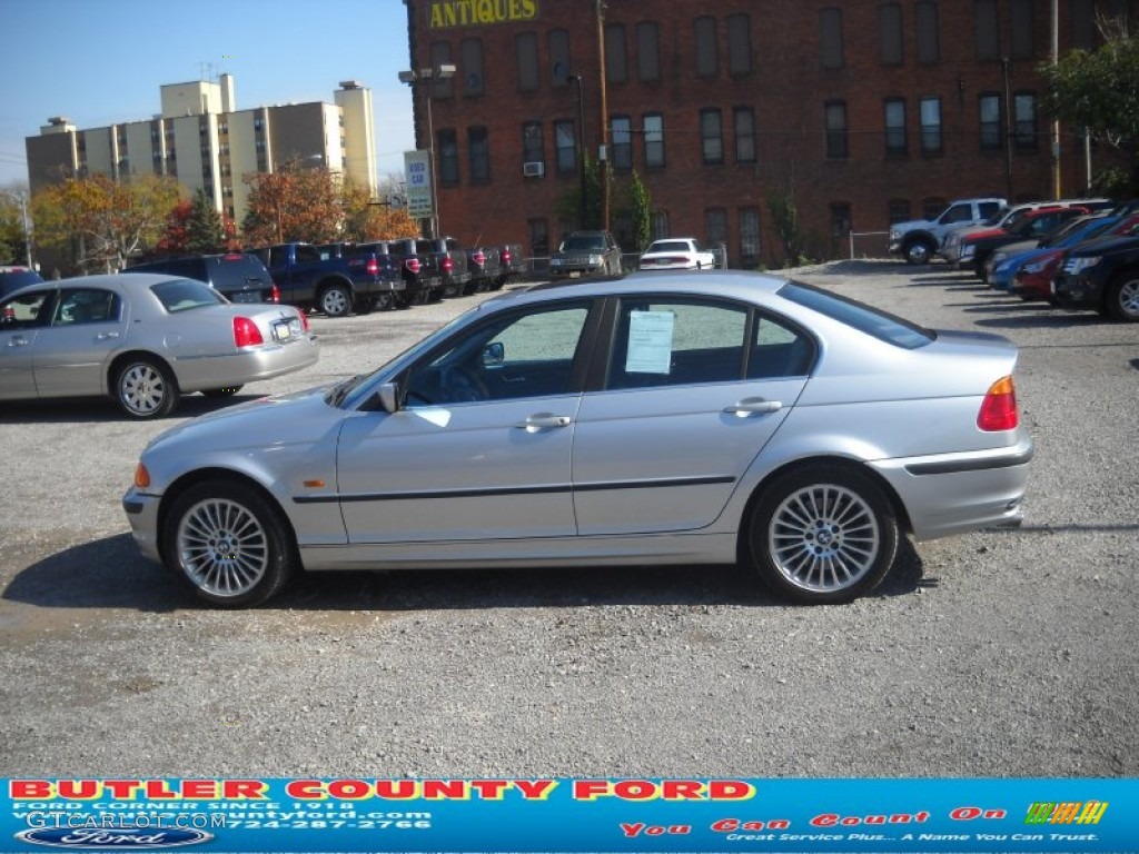 2001 3 Series 330xi Sedan - Titanium Silver Metallic / Black photo #5