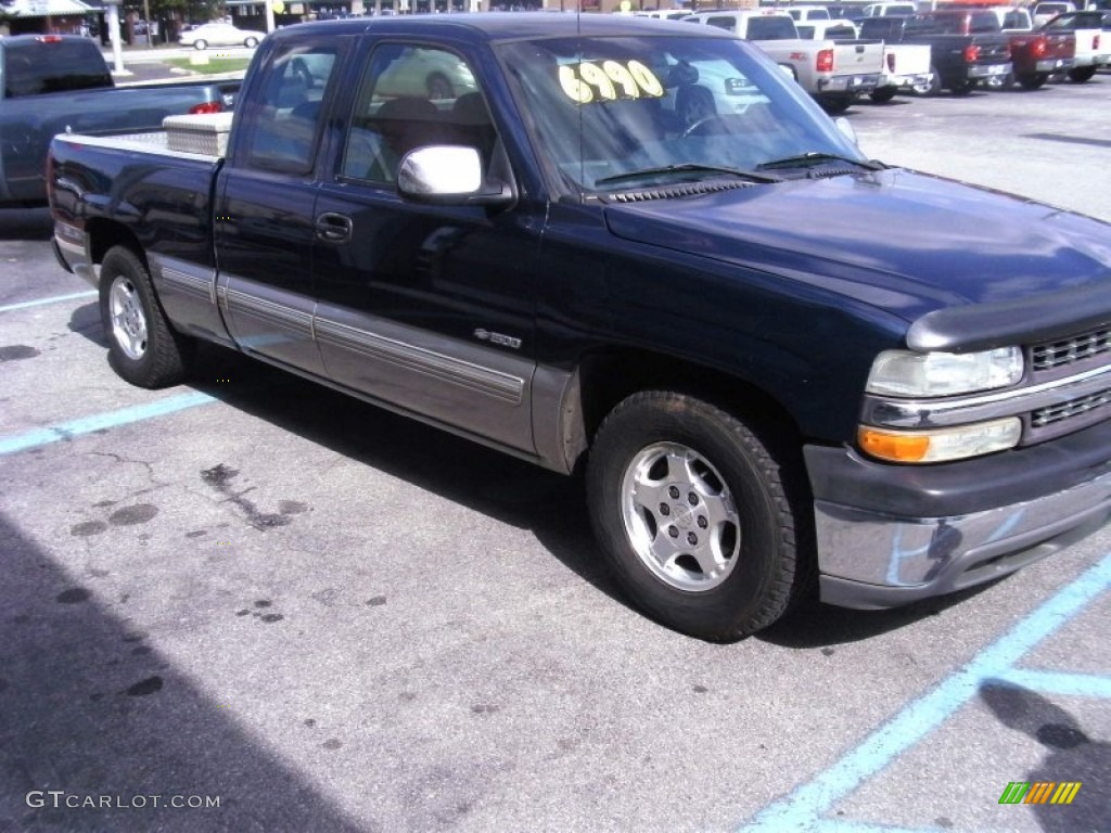 1999 Silverado 1500 LS Extended Cab - Indigo Blue Metallic / Graphite photo #5