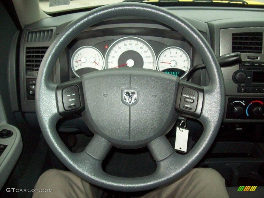 2006 Dodge Dakota SLT Club Cab Medium Slate Gray Steering Wheel Photo #55754001