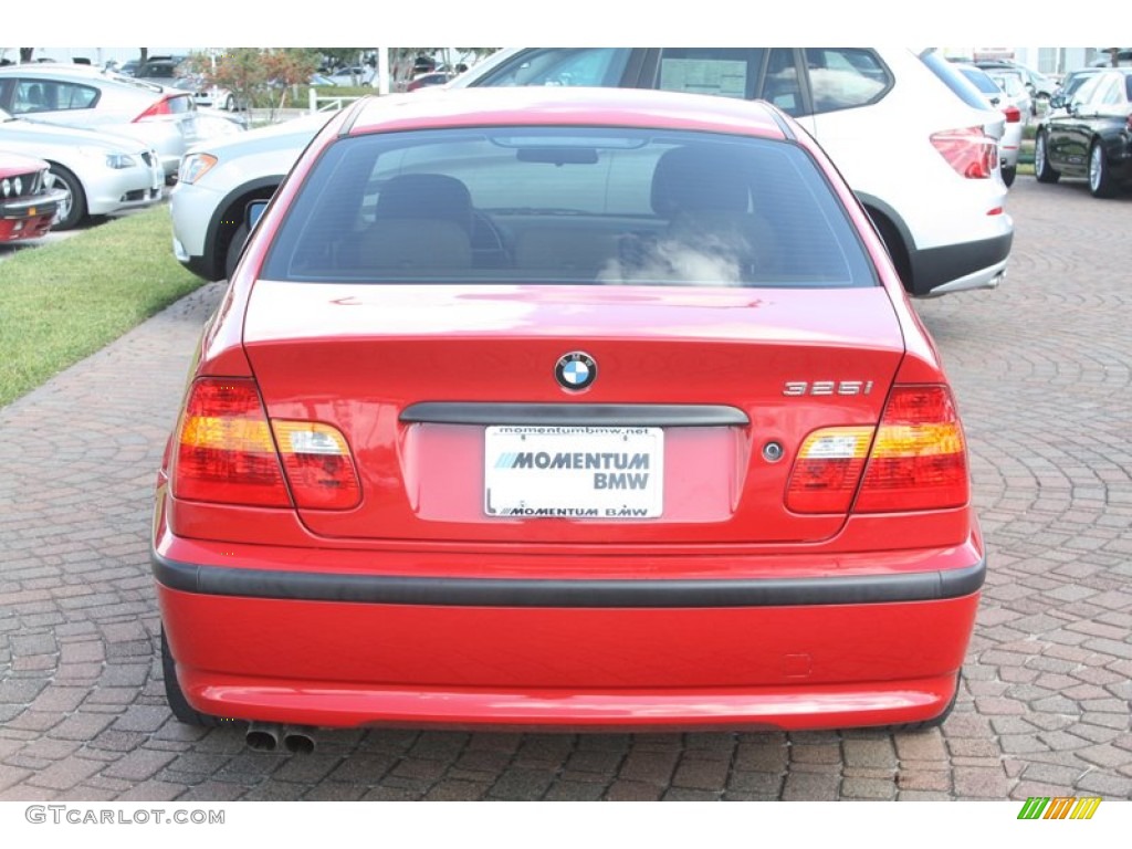 2005 3 Series 325i Sedan - Electric Red / Sand photo #6