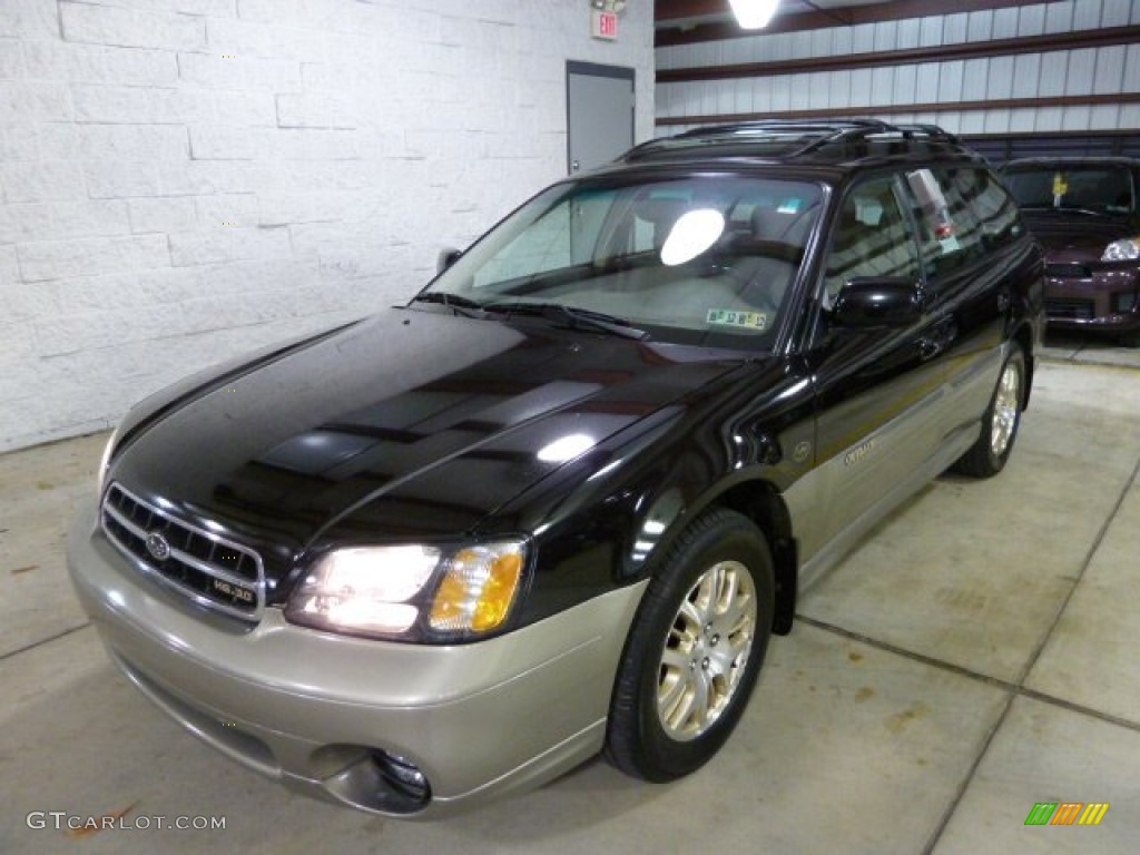 2001 Outback L.L.Bean Edition Wagon - Black Granite Pearlcoat / Beige photo #11