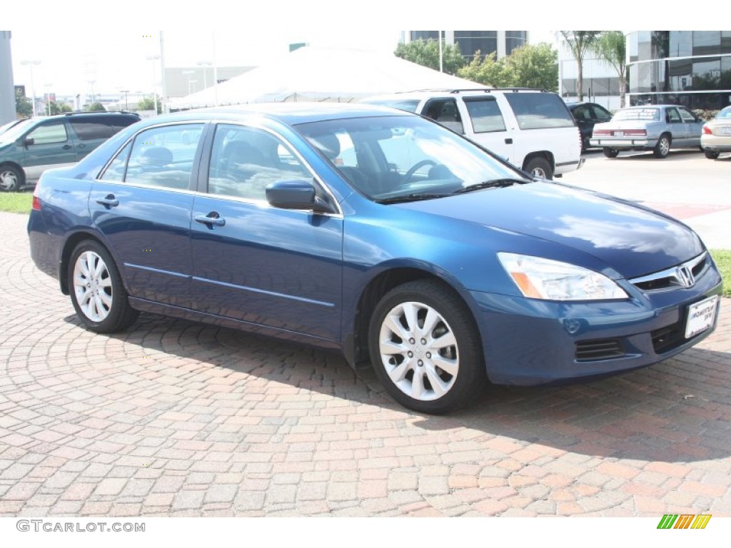 2006 Accord EX-L V6 Sedan - Sapphire Blue Pearl / Black photo #4