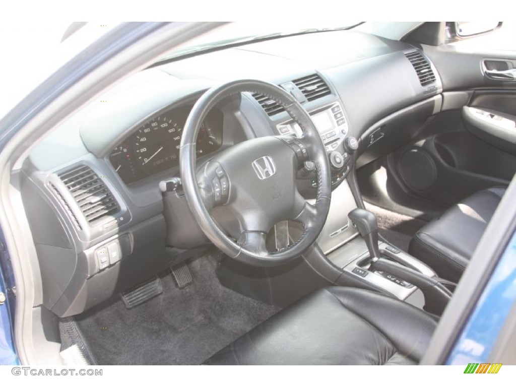 2006 Accord EX-L V6 Sedan - Sapphire Blue Pearl / Black photo #13
