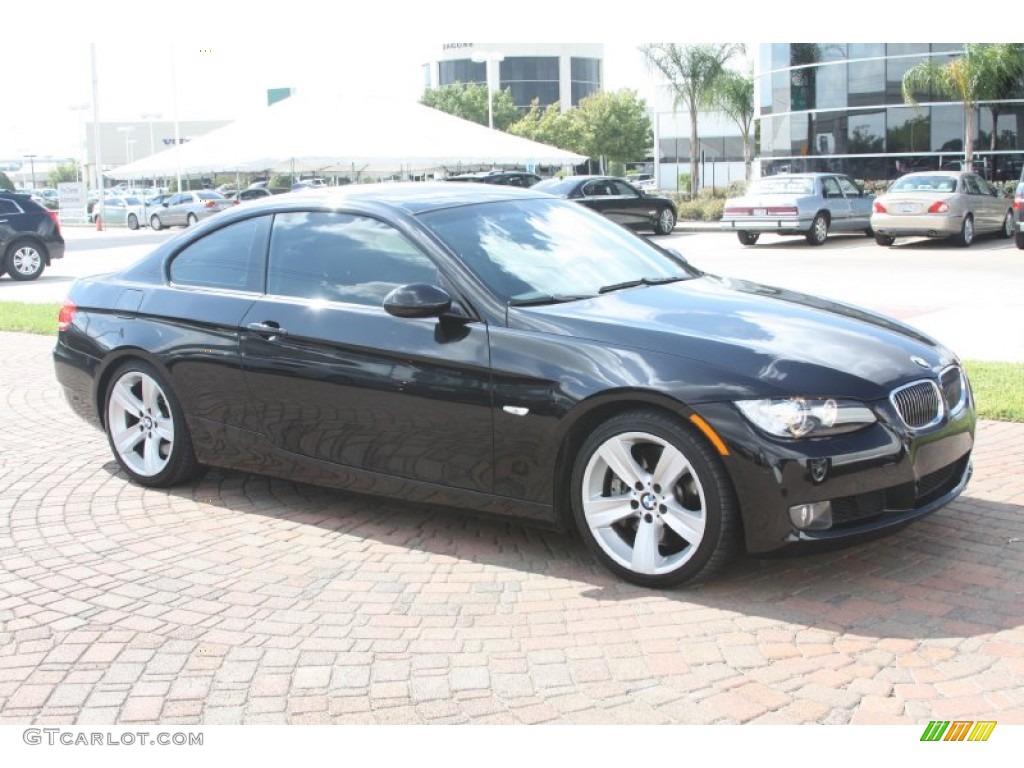 2009 3 Series 335i Coupe - Black Sapphire Metallic / Black photo #4