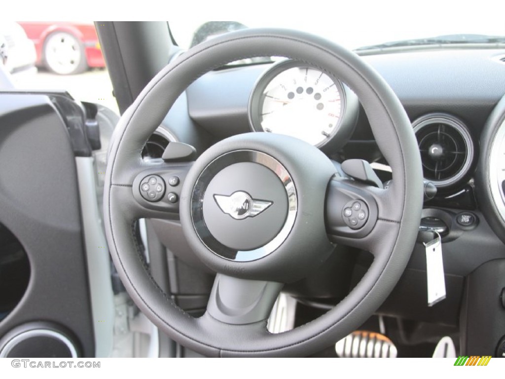2012 Cooper S Hardtop - White Silver Metallic / Carbon Black photo #24