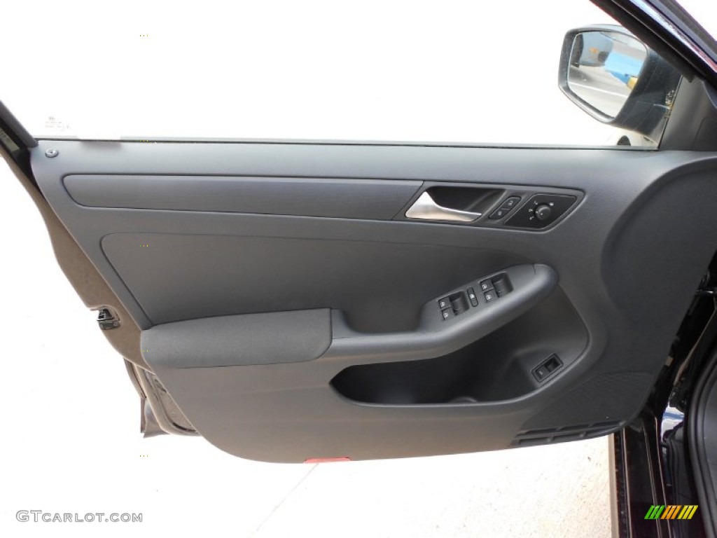 2012 Volkswagen Jetta S Sedan Titan Black Door Panel Photo #55763497