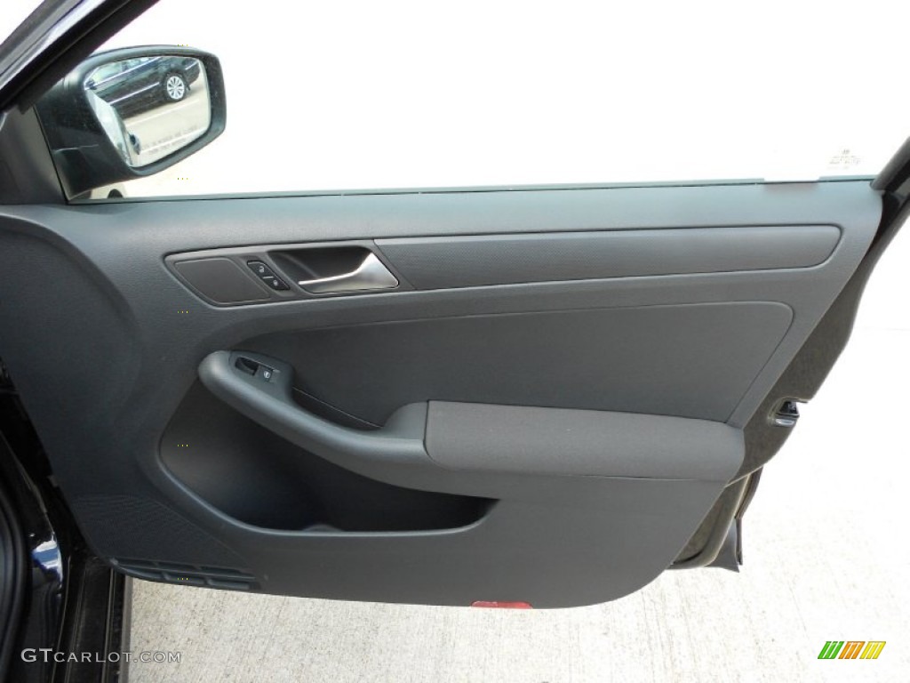 2012 Volkswagen Jetta S Sedan Titan Black Door Panel Photo #55763516