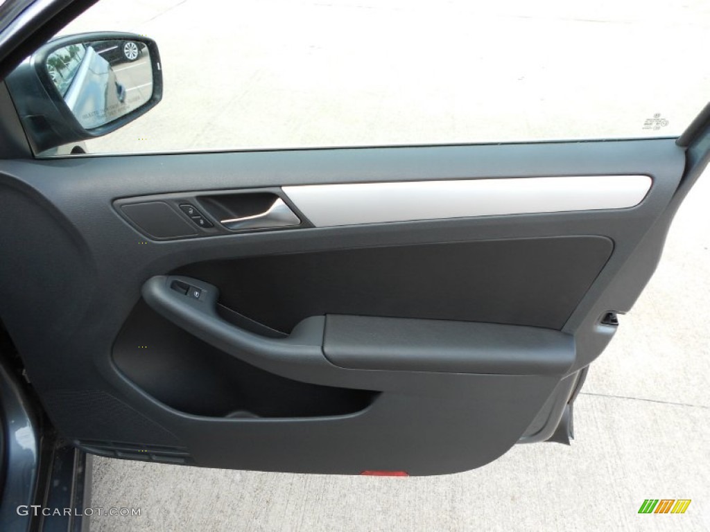 2012 Volkswagen Jetta TDI Sedan Titan Black Door Panel Photo #55763720