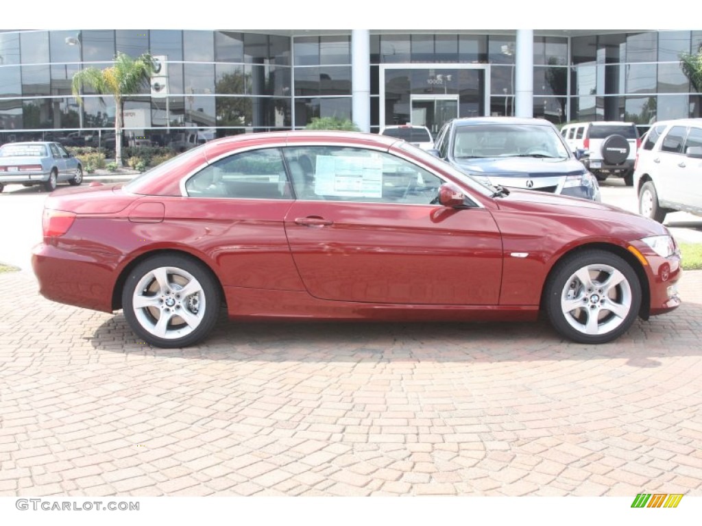 2012 3 Series 335i Convertible - Vermilion Red Metallic / Oyster/Black photo #4