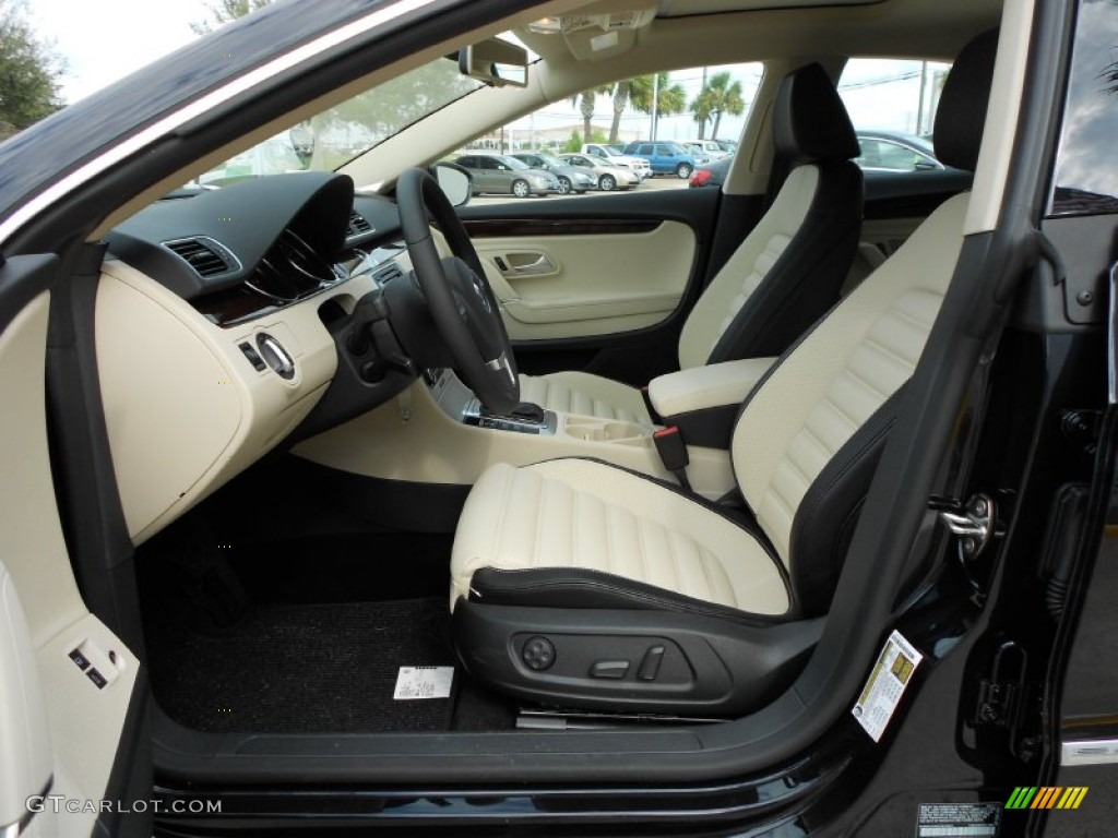 Black/Cornsilk Beige Interior 2012 Volkswagen CC Lux Plus Photo #55764353