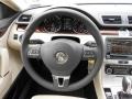 Black/Cornsilk Beige 2012 Volkswagen CC Lux Plus Steering Wheel