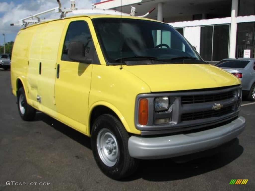 1999 Express 3500 Commercial Van - Yellow / Blue photo #1