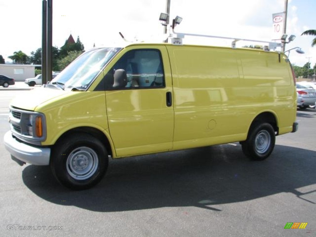 1999 Express 3500 Commercial Van - Yellow / Blue photo #6