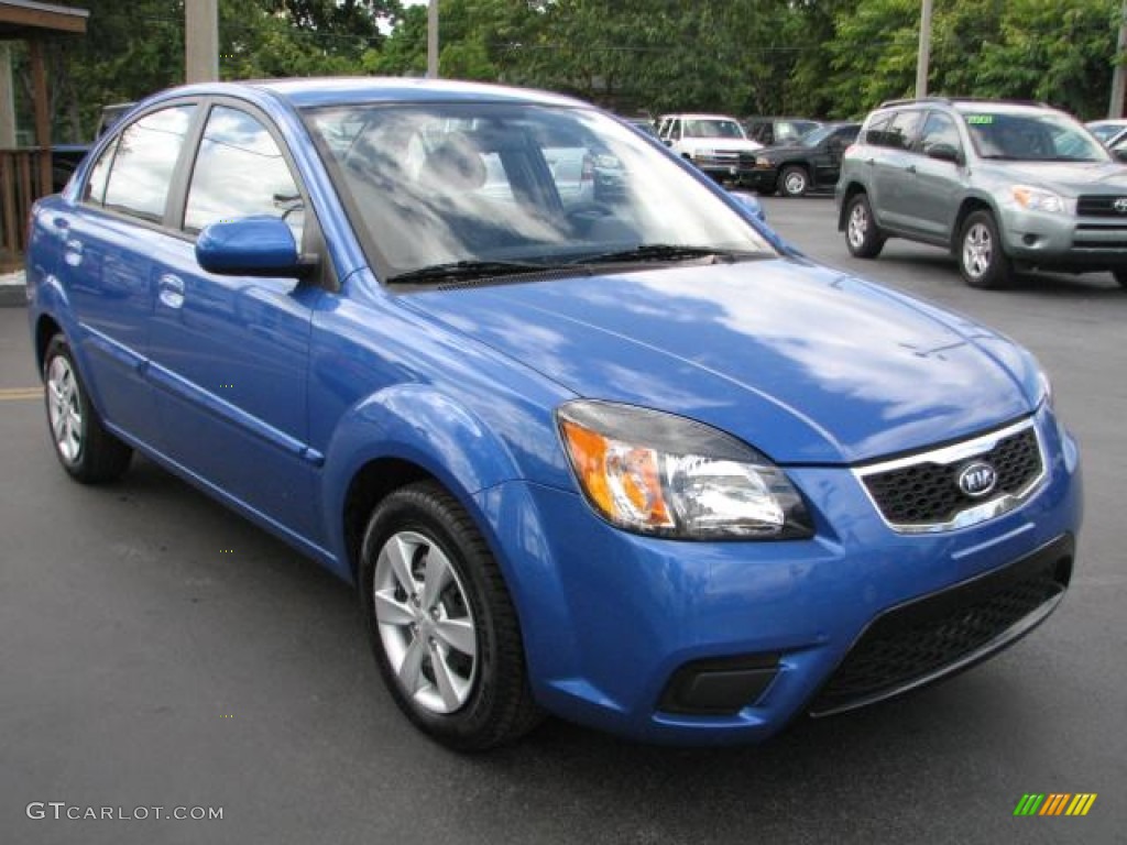 2010 Rio LX Sedan - Sapphire Blue / Gray photo #1