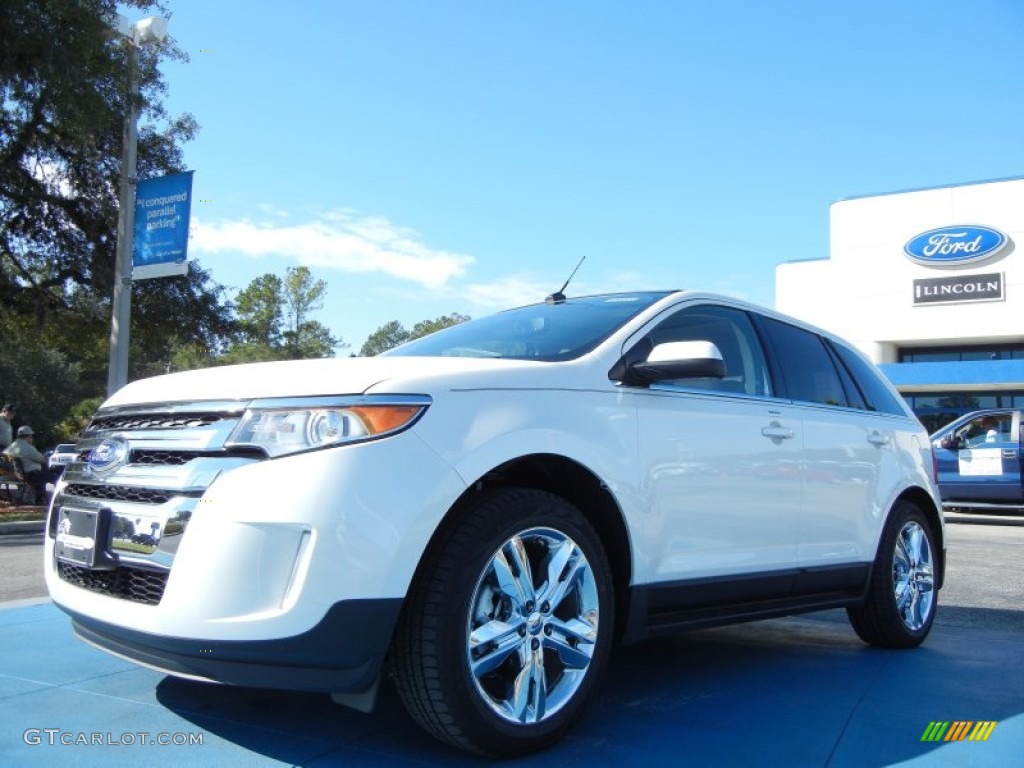 2012 Edge Limited EcoBoost - White Platinum Metallic Tri-Coat / Medium Light Stone photo #1