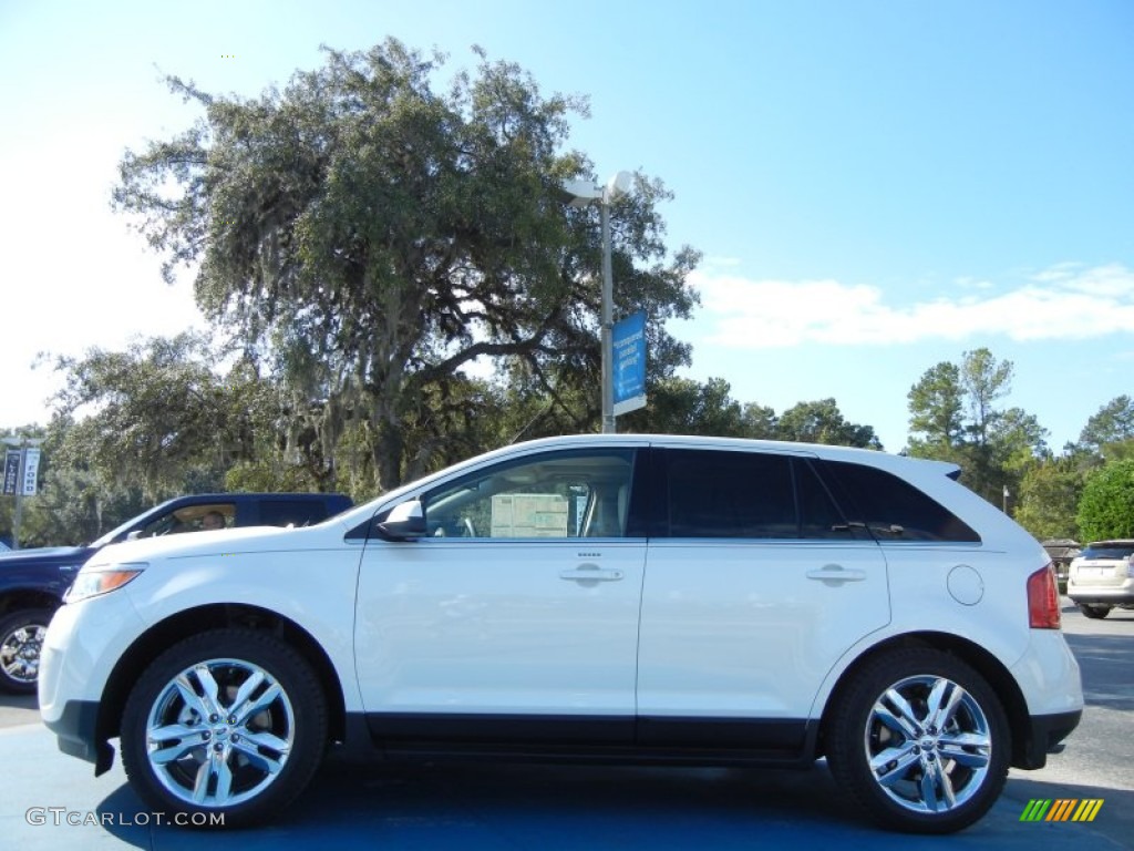 2012 Edge Limited EcoBoost - White Platinum Metallic Tri-Coat / Medium Light Stone photo #2