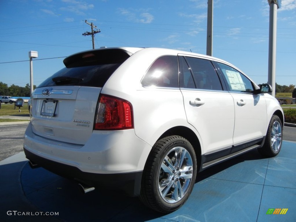 2012 Edge Limited EcoBoost - White Platinum Metallic Tri-Coat / Medium Light Stone photo #3