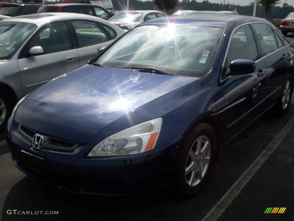 2003 Accord EX V6 Sedan - Eternal Blue Pearl / Gray photo #1