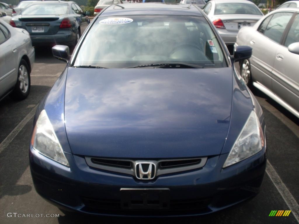 2003 Accord EX V6 Sedan - Eternal Blue Pearl / Gray photo #2