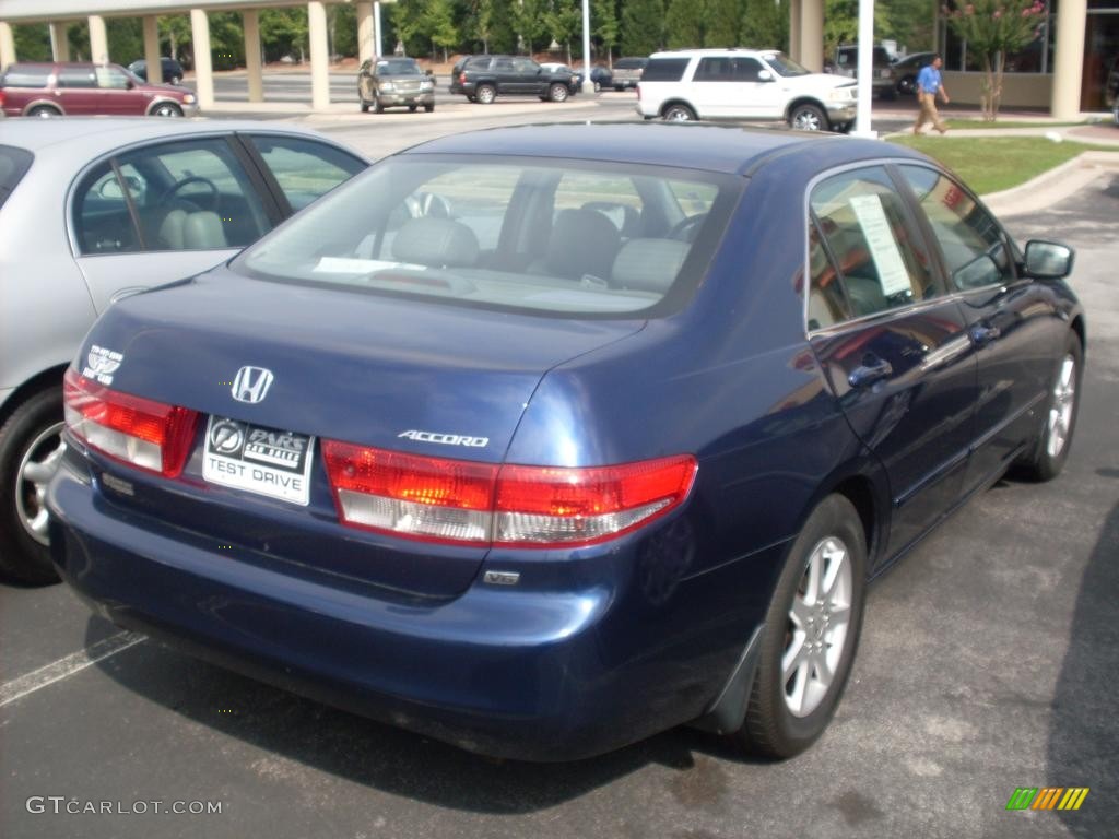 2003 Accord EX V6 Sedan - Eternal Blue Pearl / Gray photo #4