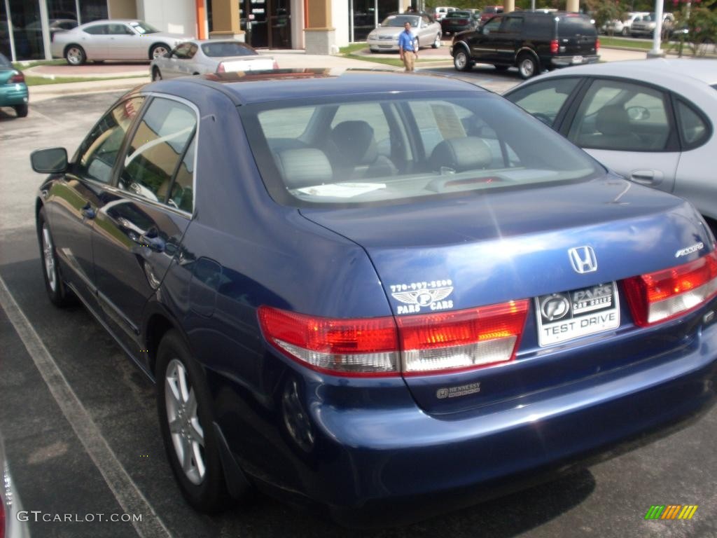 2003 Accord EX V6 Sedan - Eternal Blue Pearl / Gray photo #6