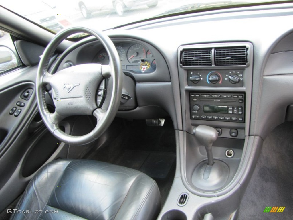 2001 Mustang GT Coupe - Zinc Yellow Metallic / Dark Charcoal photo #10