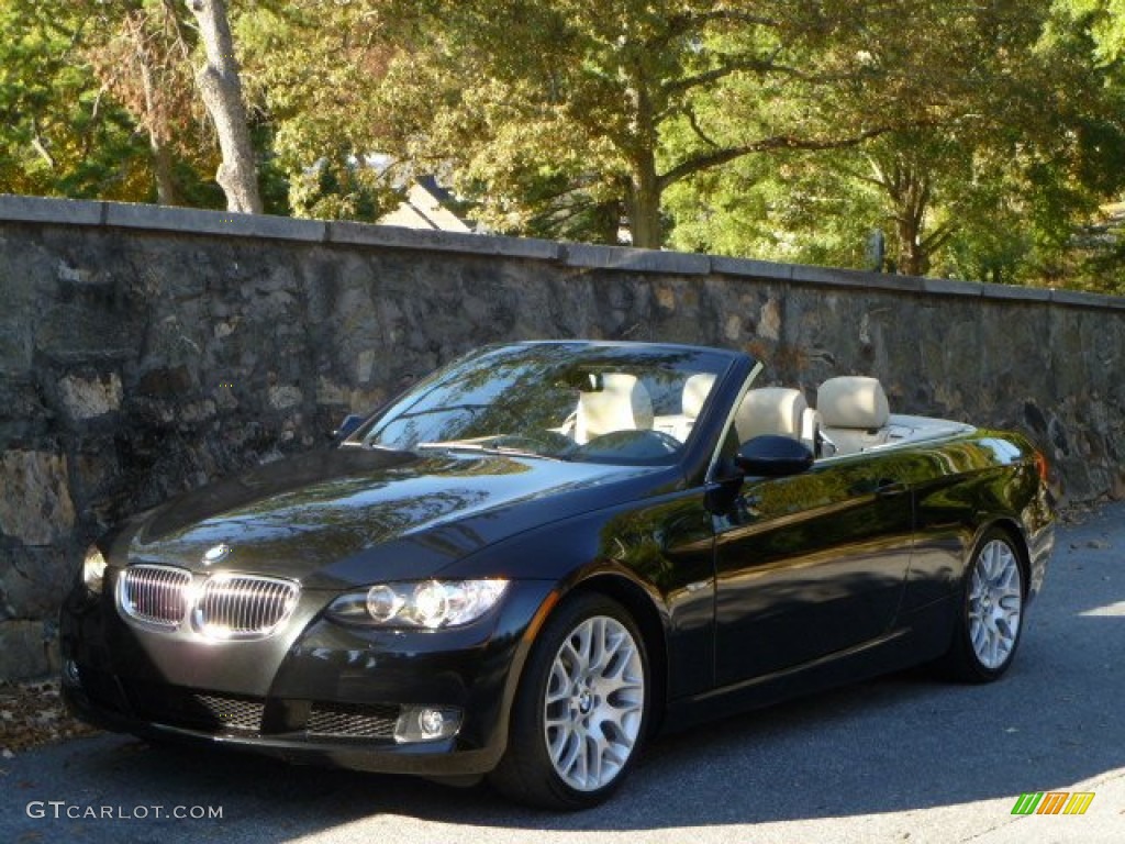 2008 3 Series 328i Convertible - Black Sapphire Metallic / Cream Beige photo #4