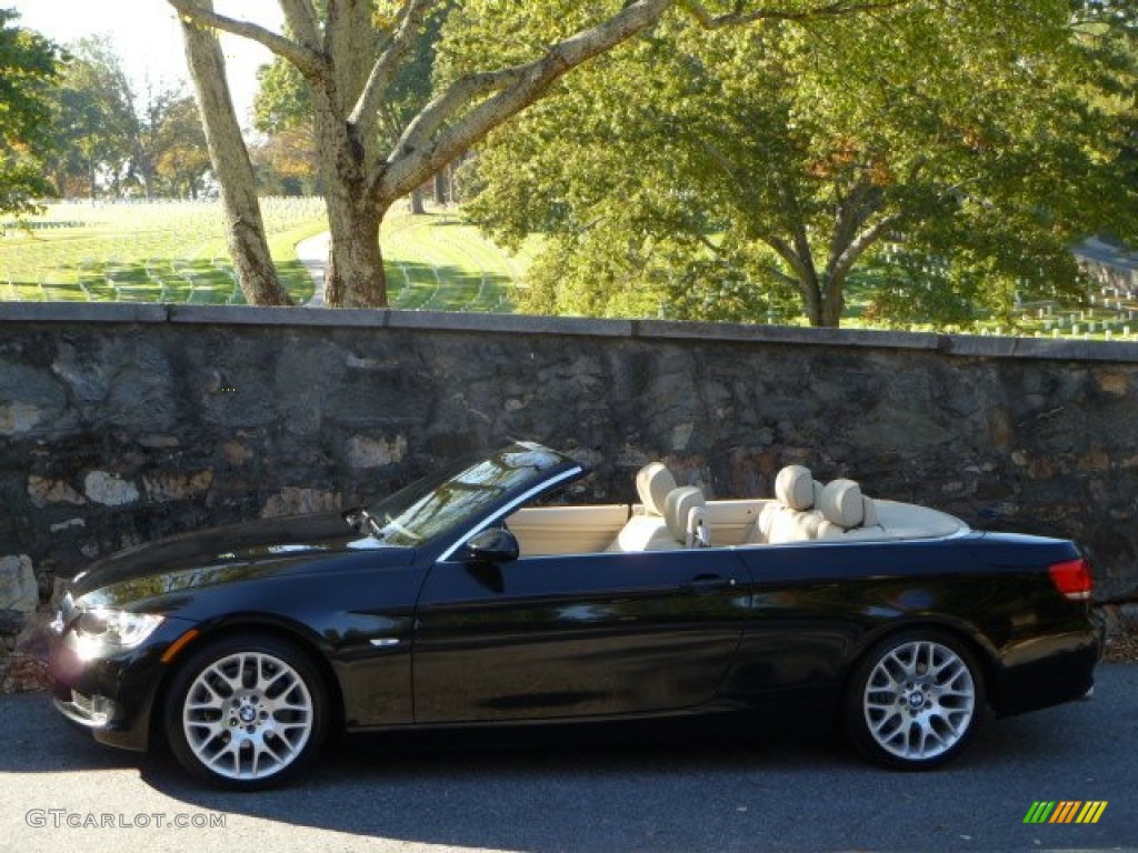 2008 3 Series 328i Convertible - Black Sapphire Metallic / Cream Beige photo #5