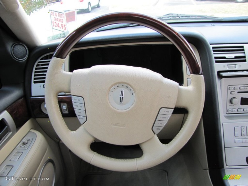 2005 Lincoln Navigator Luxury Camel Steering Wheel Photo #55766520