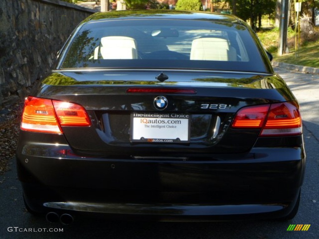 2008 3 Series 328i Convertible - Black Sapphire Metallic / Cream Beige photo #6