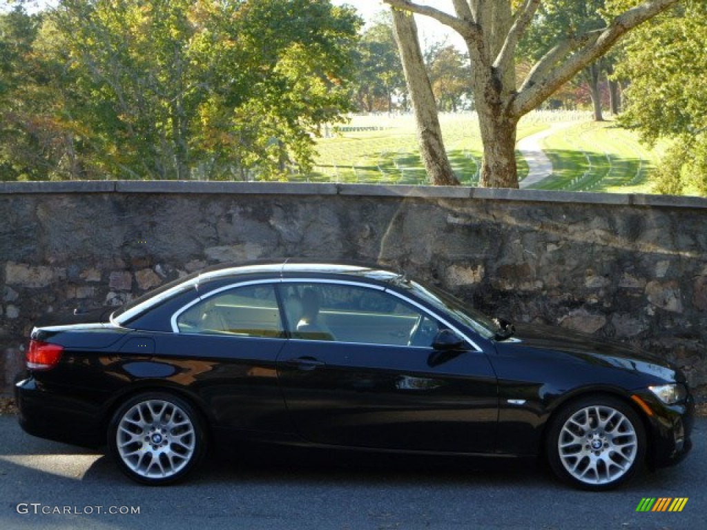 2008 3 Series 328i Convertible - Black Sapphire Metallic / Cream Beige photo #14