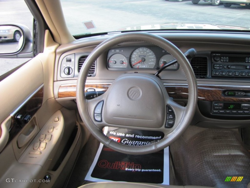 1998 Mercury Grand Marquis LS Light Parchment Steering Wheel Photo #55767047
