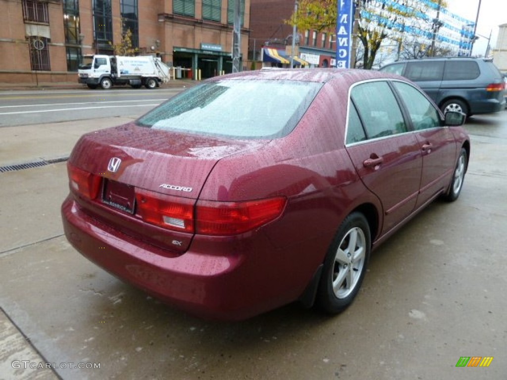 2005 Accord EX Sedan - Redondo Red Pearl / Gray photo #4