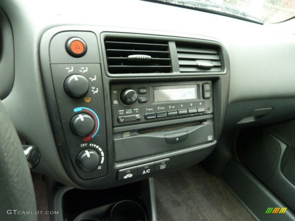 2000 Civic LX Sedan - Flamenco Black Pearl / Gray photo #9