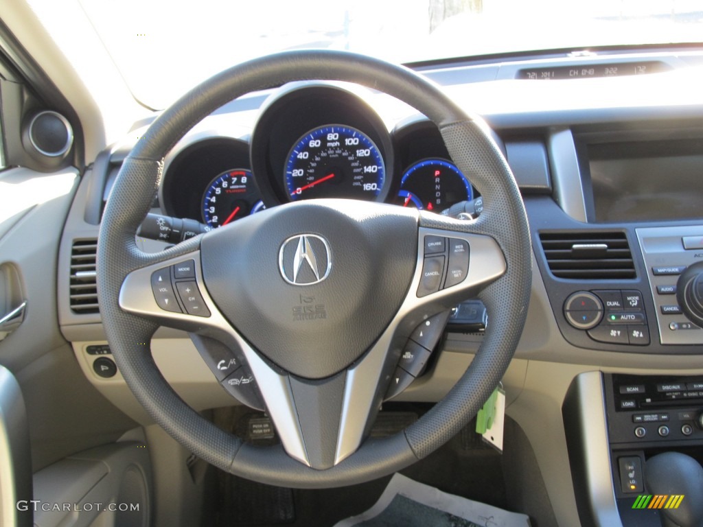 2011 Acura RDX Technology SH-AWD Taupe Steering Wheel Photo #55768049