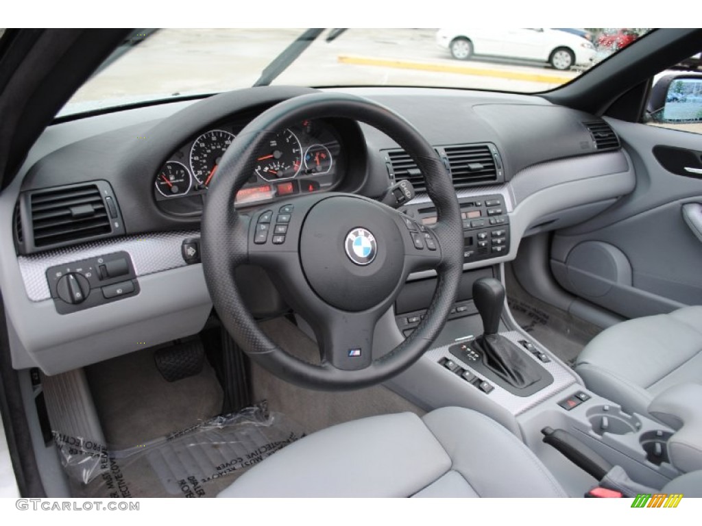 2006 BMW 3 Series 330i Convertible Grey Dashboard Photo #55772103